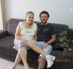 Bertil (DCJS, Ijuí) com a mãe Denise