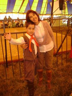 Sônia Falcão (professora EFA) com o filho Lucas